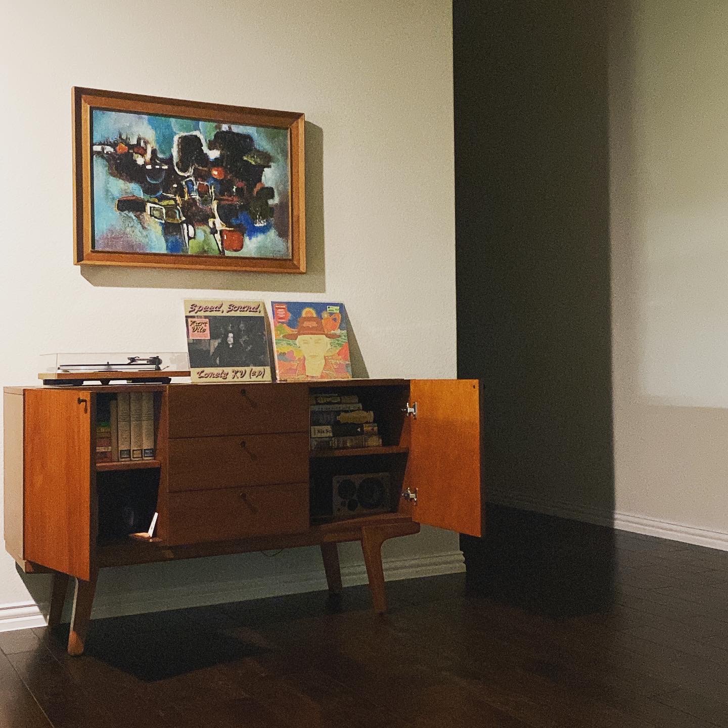 West Elm Mid Century Modern Buffet Walnut